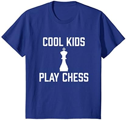 Kids Cool Kids Play Chess - National Chess Day Chess Pieces Tee 8 Royal Blue