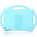 TopEsct Kid's Case Compatible with iPad 9.7 inch 2018/2017,iPad Air, Soft Silicone Childproof Handle Stand Case (Turquoise)