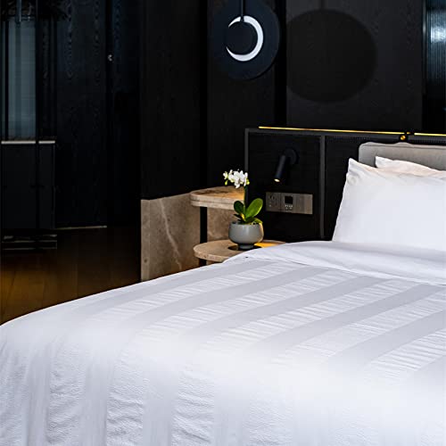 JOOSING Duvet Covers Queen Size White Striped Duvet Sets Egyptian