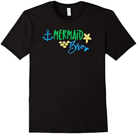 Mens Merbrother T Shirt Mermaid Family Shirt Set Brother Tee Medium Black