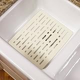 Rubbermaid 1G1606BISQU Large Bisque Twin Sink Mat