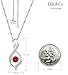 ❤️Valentines Day Gift❤️Red Garnet Necklace Infinity Love Pendant Sterling Silver Swarovski Birthday Gift For Her