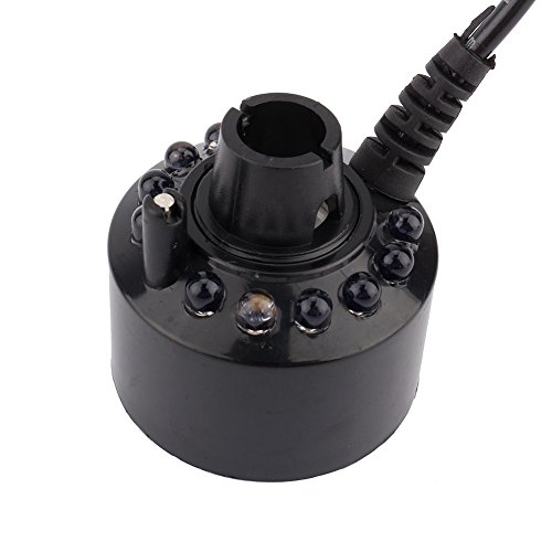 12 Color LED Ultrasonic Mist Maker Fogger Water Fountain Pond+Power Adapter - Thumbnail 2