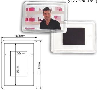 100 Pcs of Blank Clear Acrylic Fridge Magnet 35x50mm (Approx. 1.38 X 1.97 Inches) Photo Insert DIY Craft F1443