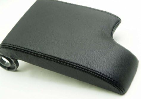 Fits 1999-2004 BMW E46 Real Black Leather Console Lid Armrest Cover with Black stitching (Leather Part Only)