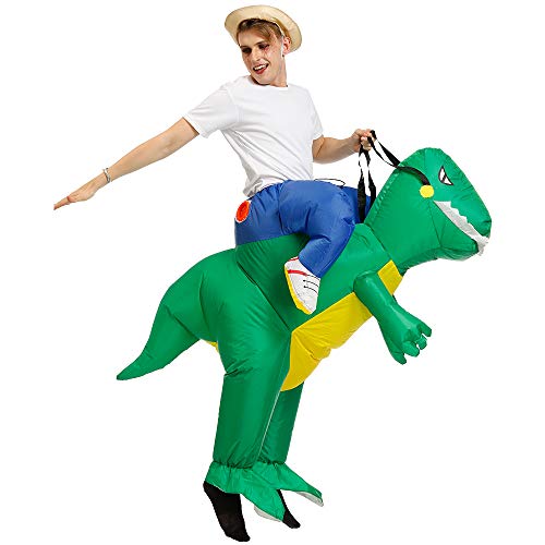 Zi Xi & Zi Qi Aufblasbares Kostüm Carry-me Huckepack Dinosaurier Cosplay für Fasching Erwachsene – Bild 6