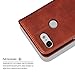 Google Pixel 3 Case,RUIHUI Leather Wallet Folding Flip Slim Protective Case Shell Cover with Card Slots,Kickstand Feature and Magnetic Closure for Google Pixel 3 2018,Brown