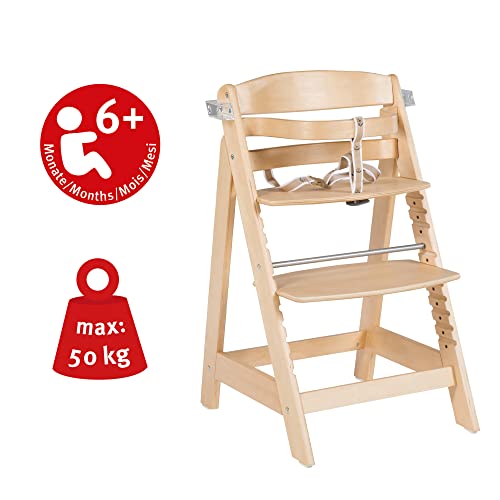 roba “Sit Up Click” Step High Chair Sit Up III with Quick Release and Food Board natural