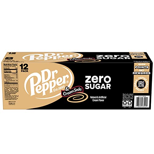 Dr Pepper and Cream Soda Zero Sugar, 12 fl oz cans, 12 pack Pricepulse