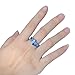 Bamos Jewelry Lab Purple Stone Cubic Zirconia Engagement Promise Party Blue Gold Plated Womens Ring Size 5-11