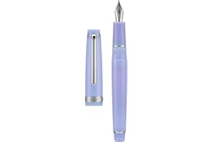 WIKULT Jinhao 82 Acrylic Fountain Pen, Iridium Medium Nib with Ink Converter, Transparent Purple Classic Design Smooth Writing Pen (Silver Trim)