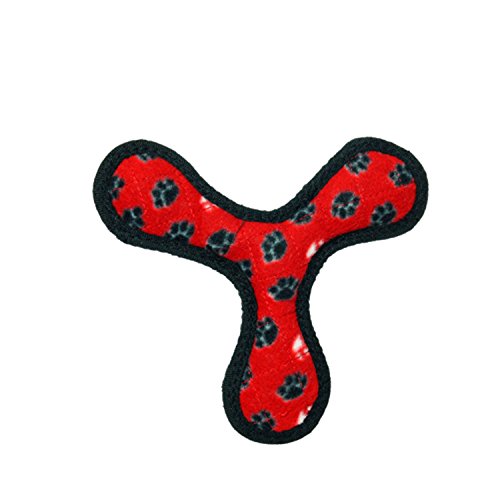 TUFFY Ultimate Boomerang, Durable Dog Toy (Junior, Red Paw)