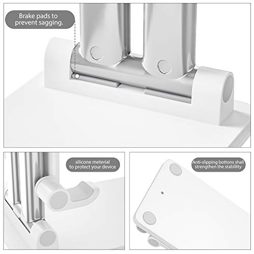 Adjustable Phone Stand, coonoe Foldable Cell Phone Holder for Desk Multi-Angle and Height Adjustable Universal Phone Dock Compatible with 4-9.7\