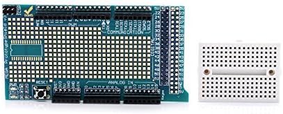 Mega Prototype Shield V3, Expansion Board with Miniature 170 Pt. Breadboard fitted for Arduino Mega, RBTMKR