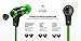 Sentey Green Earbuds Earphones In ear Headphones headset Inline Control and Microphone Metal Audiophile for Music Running Travel Carrying Case Included Tangle Free Cable Oryon LS-4218 Kids Men Girls