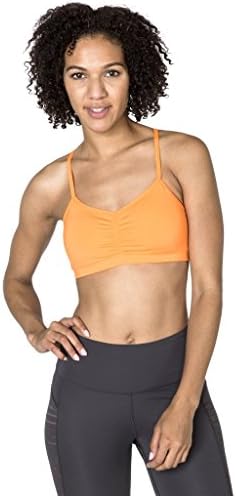 Handful Adjustable Sports Bra with Removable Lights Out Pads, Now You See Me Orange, X-Large