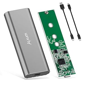 Alxum NVMe SSD-behuizing USB 3.1 Gen 2 Type C Gereedschapsloos naar M.2 (M-sleutel) SSD-behuizing voor harde schijf…