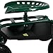 Sunnydaze Garden Cart with Wheels - Garden Stool on Wheels - Rolling Gardening Seat with Extendable Handle - Swivel Seat - Green