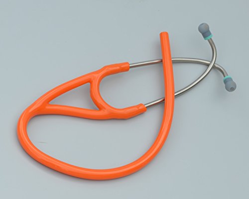 Replacement Tube (dual lumen binaurals)   fits ALL leading brand single-head Cardiology  Stethoscopes  T72 ORANGE - Thumbnail 3