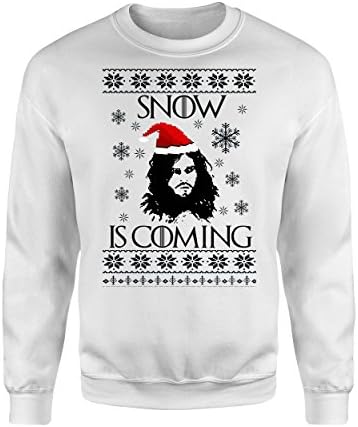 Game of thrones christmas sweater, jon snow christmas sweater, let is snow ugly chirtmas sweater N34