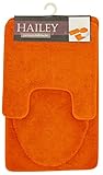 Hailey 3 Piece Bath Rug Set, Orange