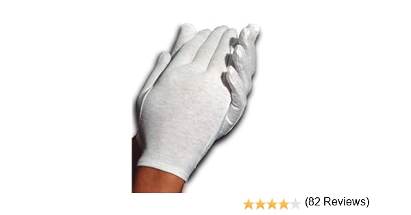 CARA Guantes dermatológicos de algodón, extra grandes, 1 par: Amazon.es: Belleza