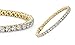 NYC Sterling 3mm Round Cubic Zirconia Classic Tennis Bracelet (yellow-gold-plated-brass)