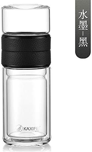 Camerlon 450ml Glass Water Tea Bottle Brief Water Tumbler With Stainless Steel Tea Infuser Driving Business Gift Driect Drinking