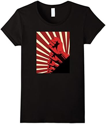Womens Comrade Detective Fist Propaganda Medium Black