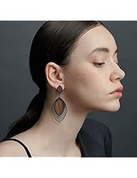 ALoveSoul - Pendientes de madera para mujer, diseño de círculos, diseño geométrico