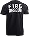 Ann Arbor T-shirt Co. Fire & Rescue Maltese Cross | Firefighter EMT Courage Honor Men Women T-Shirt-(Adult,S) Black