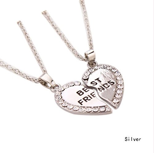 OUMOSI-Collana con ciondolo a forma di cuore spezzato \