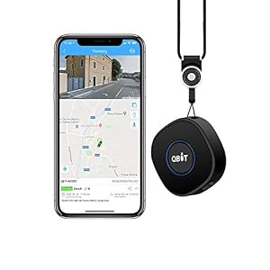 GPS Tracker, Qbit Portable GPS Tracker Mini Locator with Real-Time GPS Tracking Geo-fence and SOS Alarms Two-way Talks…