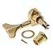 Kmise A1641 1 Set of 2R2L Guitar Bass Tuner Machine Heads Tuning Pegs, Gold