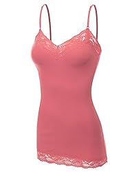 RT1004 Ladies Adjustable Spaghetti Strap Lace Trim