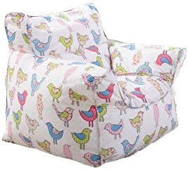 Lancashire Textiles Kids Mini Bean Bag/Chair with Removable Cover - Birdies