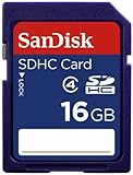 SanDisk SDSDB-016G-FFP 16 GB SDHC Class 4 Memory Card - Blue, Frustration-Free Packaging (Label May Change)