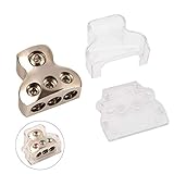 Power Distribution Block, COROTC 0/2/4 Gauge in 4/8/10 Gauge Out, Auto Car Audio Splitter, 1 in 3 Out