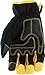 John Deere Men's Gloves High Dexterity Synthetic Leather Palm, Touch Screen Capabilities, Abrasion Resistant, Black, Large (JD00029-L)