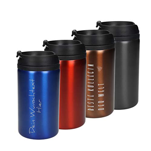 Uakeii Coffee to Go Becher Thermo „Venice“ Personalisierter Edelstahl Kaffeebecher mit Namen 0,25 Liter Praktischer… – Bild 6