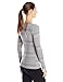 32 DEGREES Women's Heat Crew Neck Thermal Top with Print, Fair Isle Heather Grey, Large