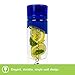 Acquablend Premium 24oz Twist Top Fruit Infuser Water Bottle. Create Your Own Naturally Flavored Fruit Infused Water, Juice, Iced Tea & Sparkling Beverages. Ideal for Your Office and Home (Blue)