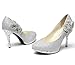 getmorebeauty Women's Rose Flower Crystal Glitter Wedding Shoes