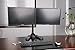 Halter Double Monitor Stand for Desk, Freestanding Dual Monitor Setup, VESA Monitor Stand, Adjustable Monitor Arms for 2 Monitors, Screen Size from 17, 24, 27, and 32 Inch Curved or Flat Screen, Black