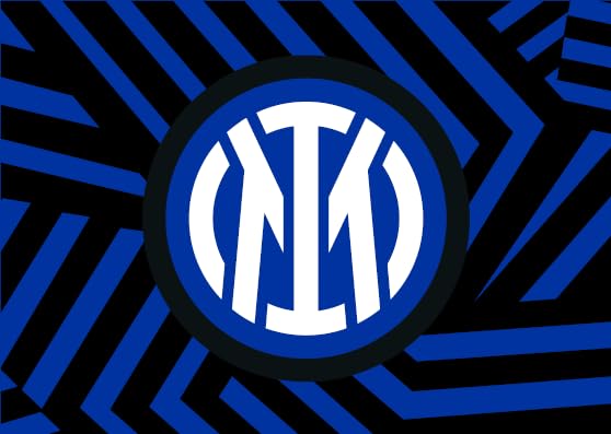 Inter Flag Size 140 x 100 cm with New Geometric Graphics with Central Logo