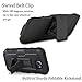 J.west Galaxy S7 Edge Case, S7 Edge Combo Shell & Holster Case Super Slim Shell Case w/Built-in Kickstand + Swivel Belt Clip Holster for S7 Edge (Black/Black)