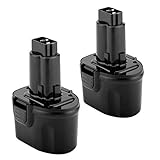 Shentec 2 Pack 3000mAh 7.2V Battery Compatible with Dewalt DW9057 DE9057 DE9085 DW920K DW920K2 DW925K DW925K2 DW968K, 7.2V Ni-MH Battery