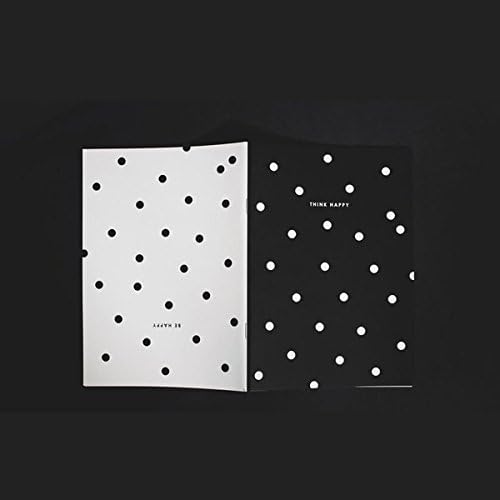 Poketo Double Sided Notebook (Black White Be Happy Think Happy)