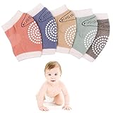 Baby Crawling Anti-Slip Kneepad Unisex Baby Toddlers Kneepads Leg Warmers 5 Pairs，Infant Kneepads Knee Elbow Pads Crawling Safety Protector Breathable Adjustable Elastic