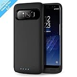 Battery Case for Galaxy S8 Plus 6500mah, Rechargeable Charging Case&nbsp;for&nbsp;Samsung Galaxy&nbsp;S8 Plus Backup Power Case Samsung S8+ Battery Cover-Black